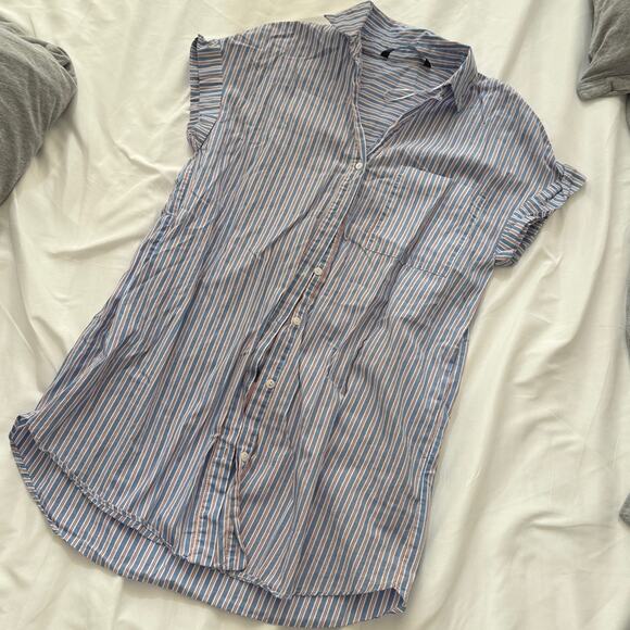 Zara Striped Button-Up Shirt - Picture 2 of 5